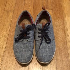 Toms denim tennis shoes